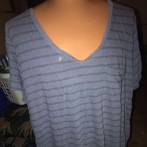 Blue striped T-shirt